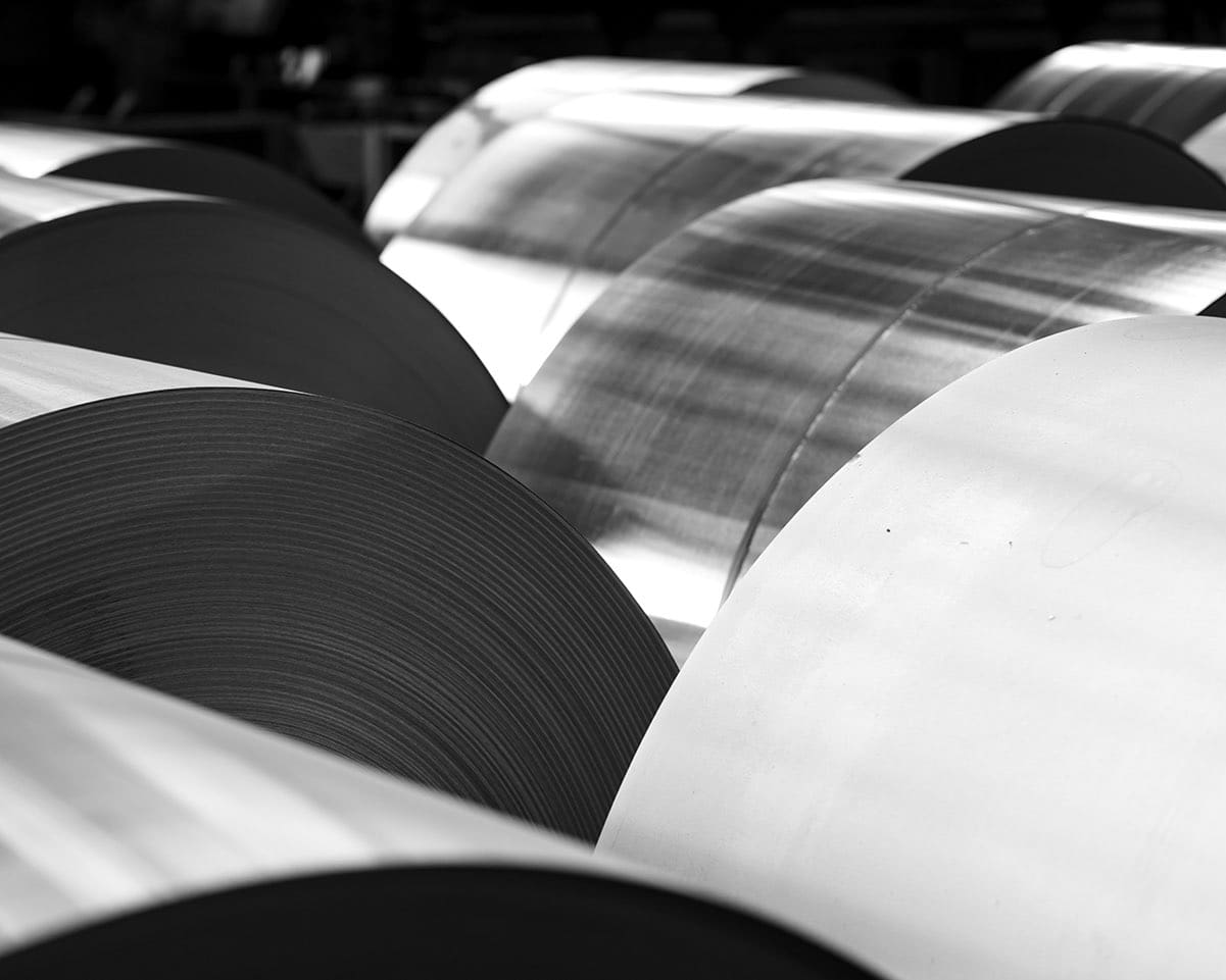 Aluminium coils used in manufacturing – linked to global aluminium prices
