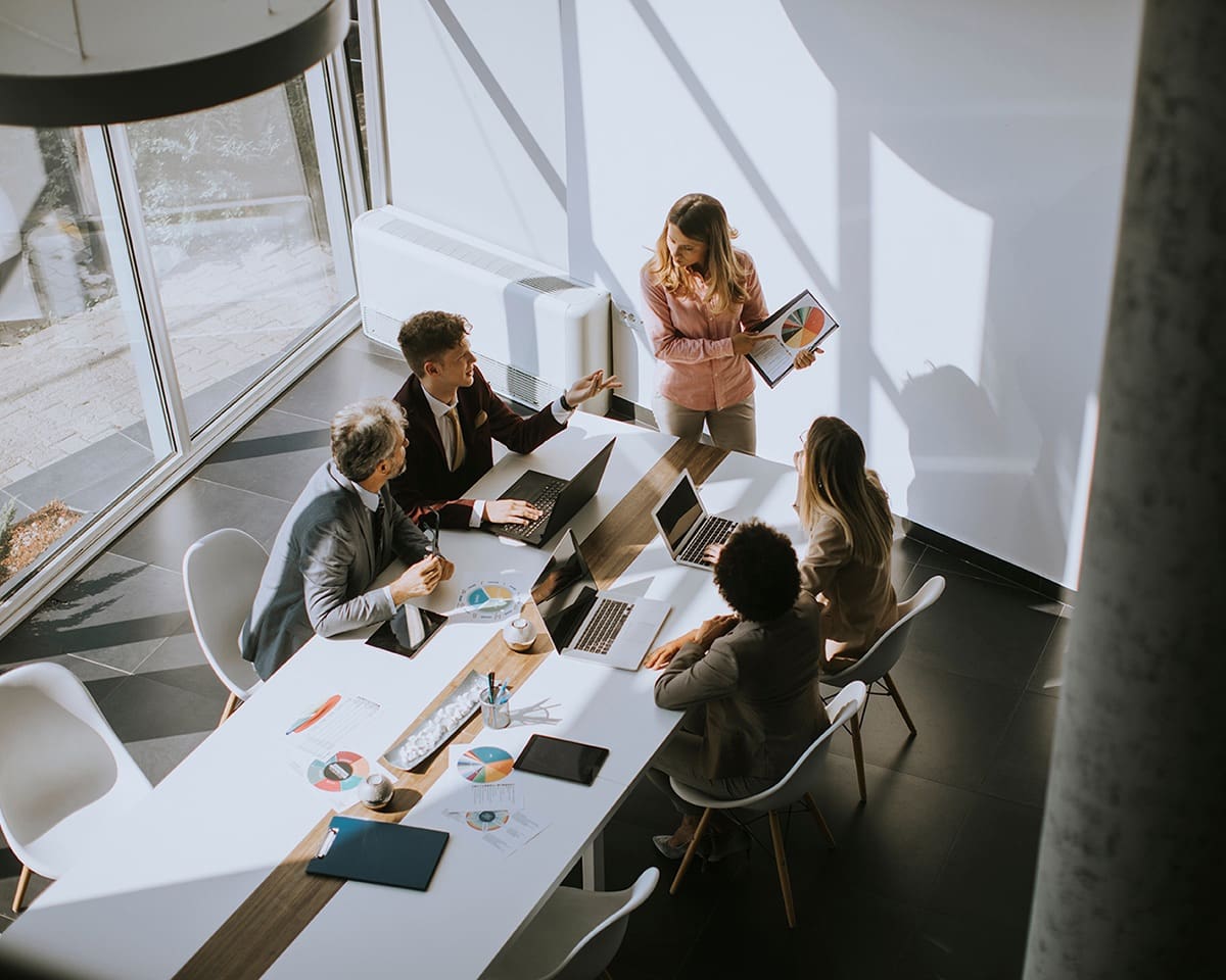 Business people working together in the office - negotiations